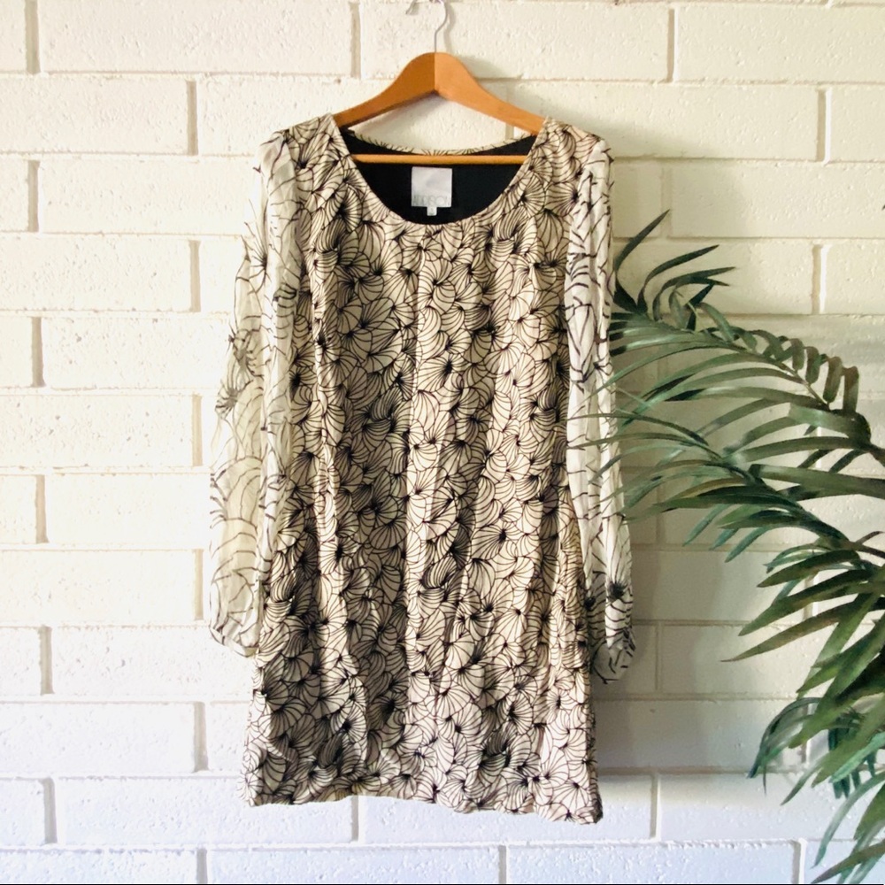 Addison Abstract Print Silk Shift Dress